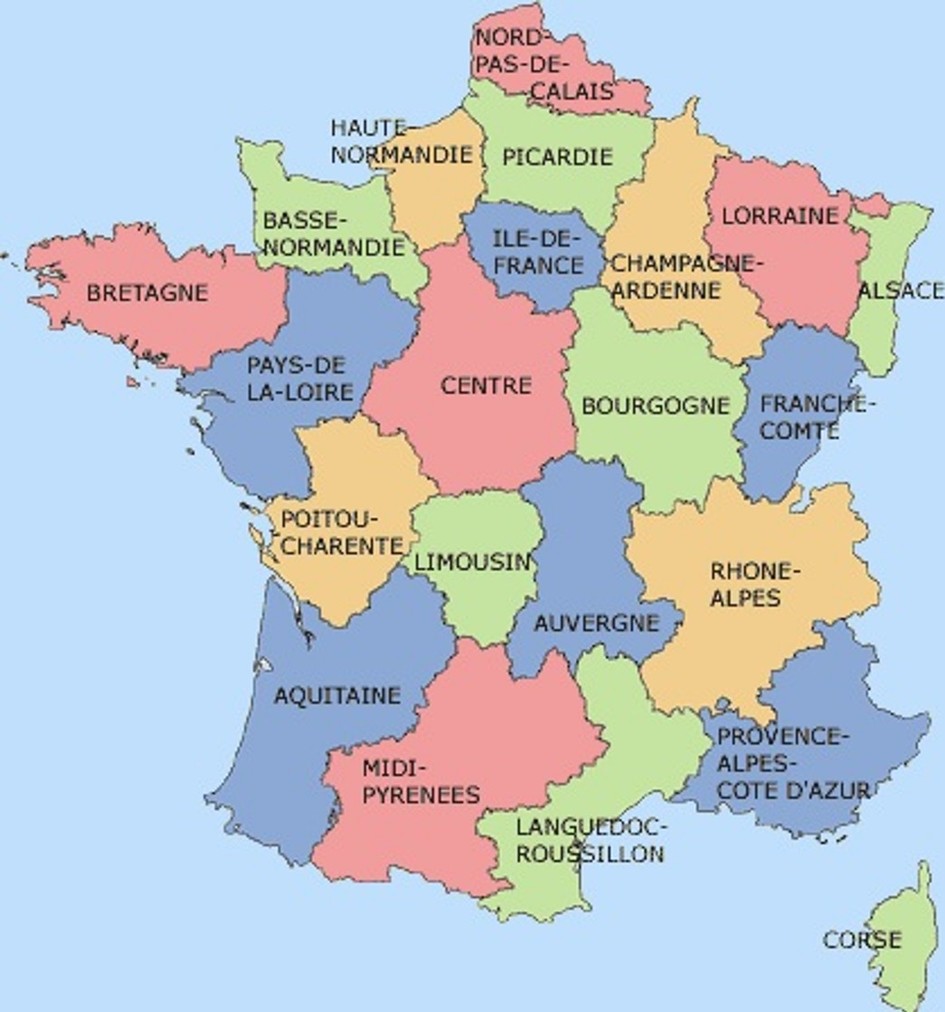 Former regions of France (1982-2016)